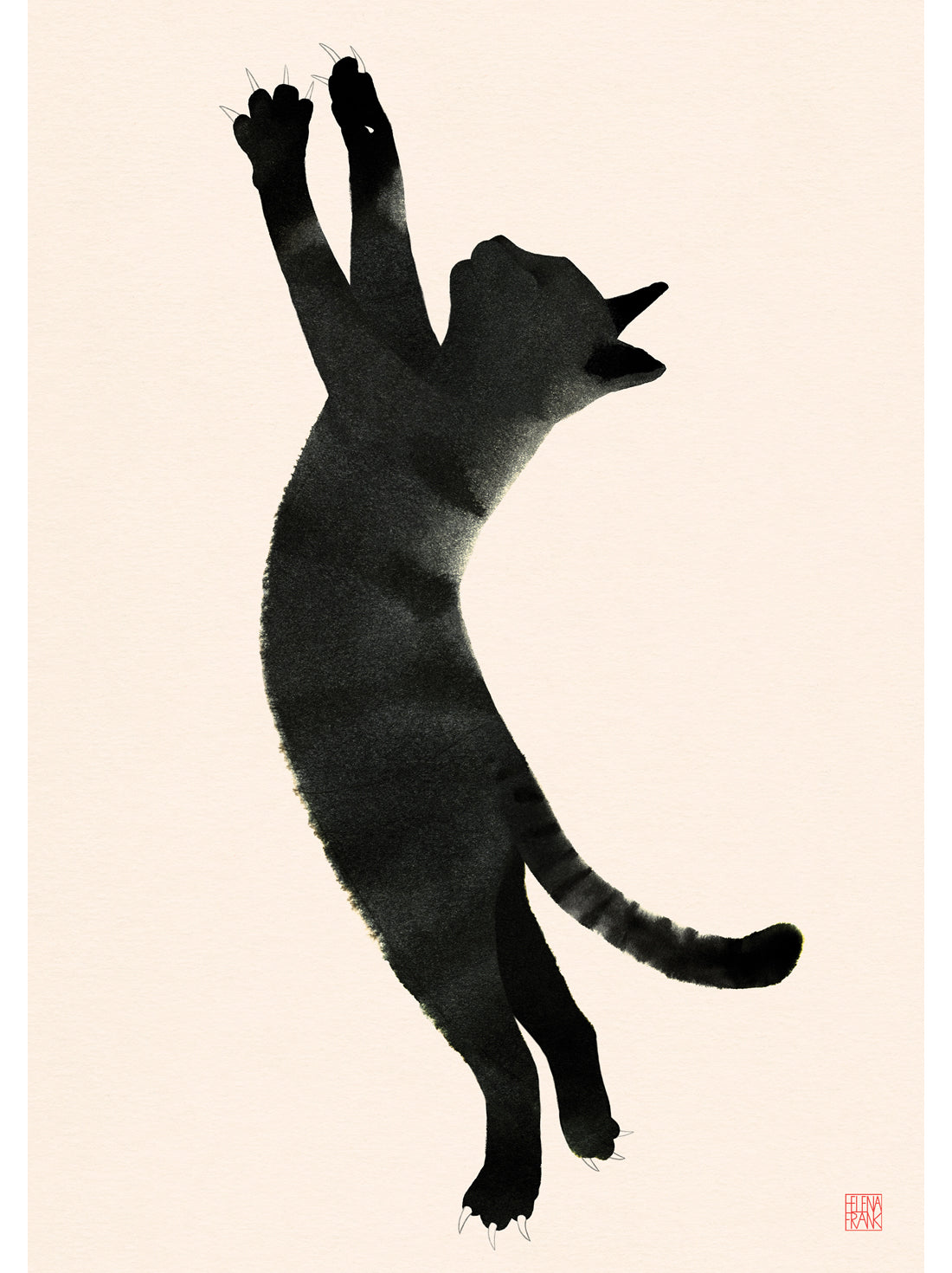 Black Cat card illustration