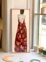 Load image into Gallery viewer, Patchwork red artprint
