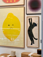Load image into Gallery viewer, Tiger Cat in oak frame

