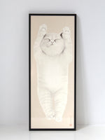Load image into Gallery viewer, White Cat black frame
