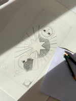 Load image into Gallery viewer, Family Tarot process drawing
