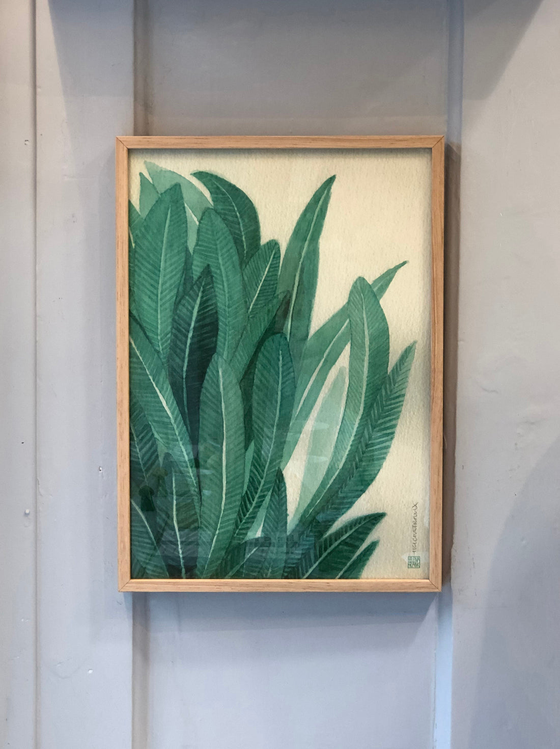 Leaves artprint in frame