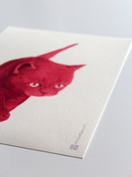Load image into Gallery viewer, Pink Kitten artprint
